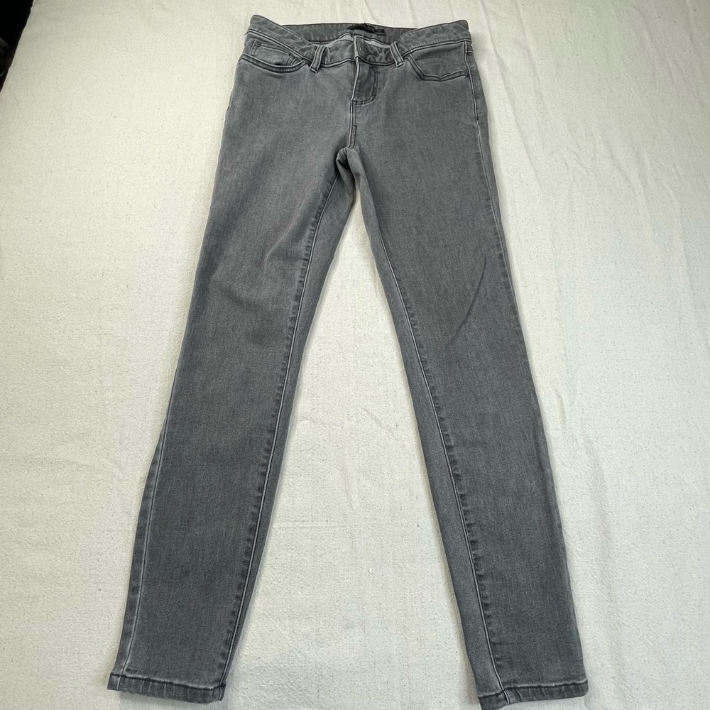 Prana London Jeans gray Stretchy Low Rise Slim Skinny Casual 6/28 Short #k23